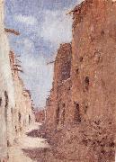 Etienne Dinet A Street in Laghouat,Algeria oil painting reproduction